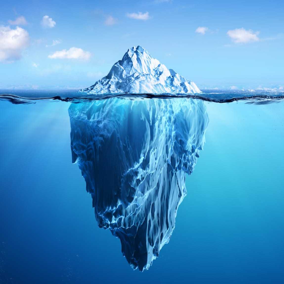 TIP OF THE ICEBERG, JUST/ONLY THE