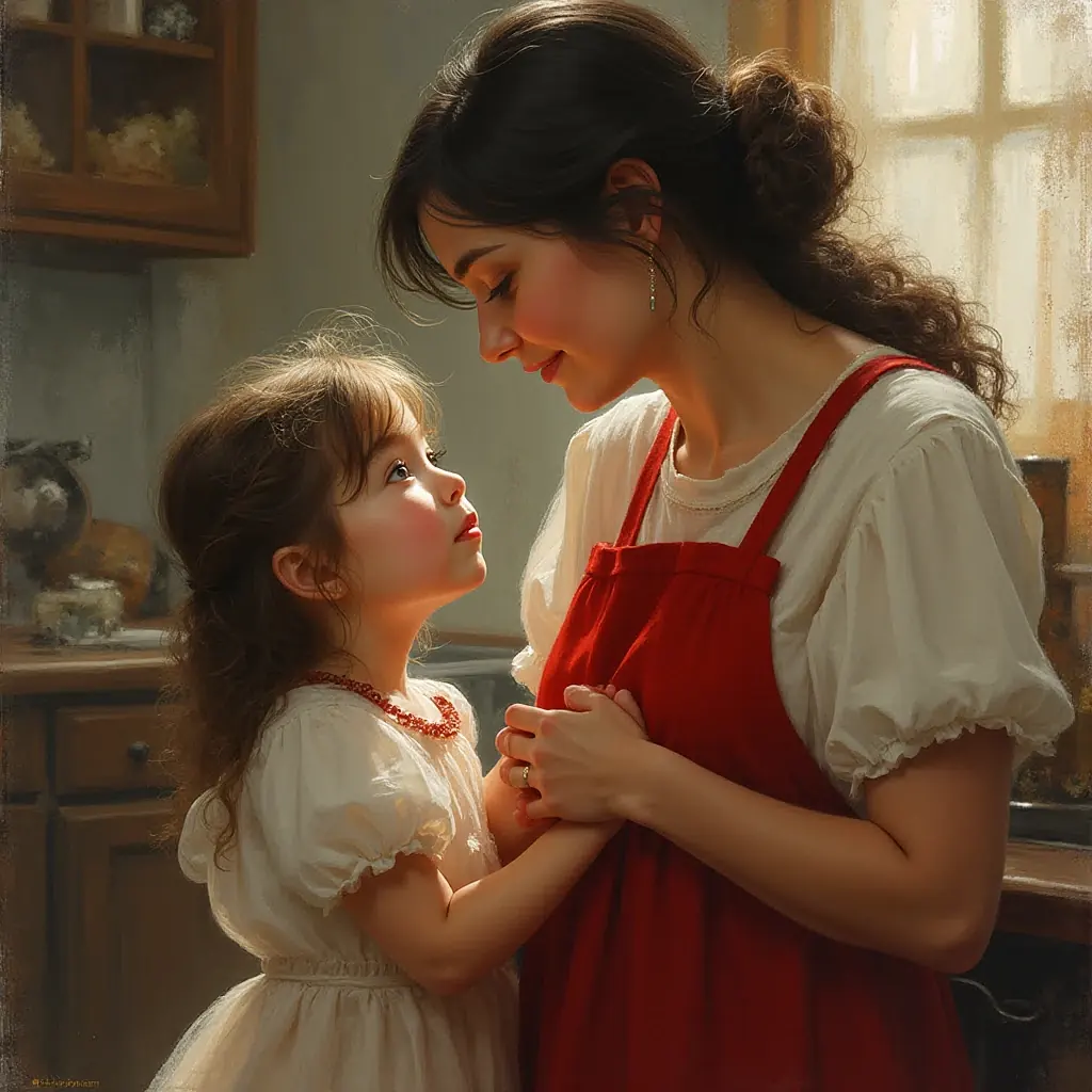 TIED TO (ONE'S) MOTHER'S APRON STRINGS