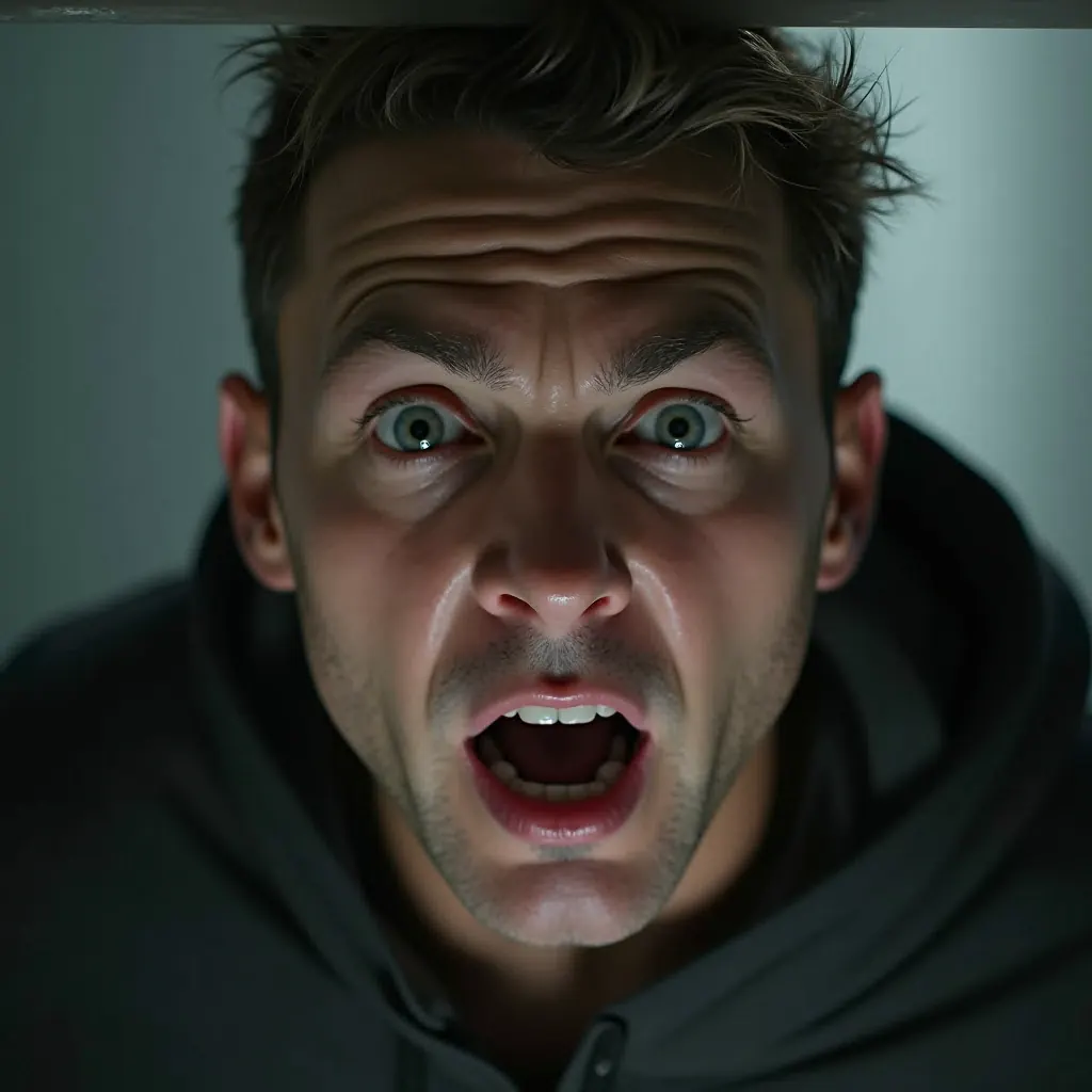 SCARED OUT OF (ONE'S) WITS