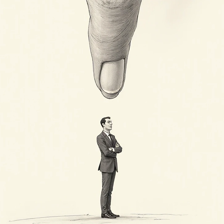 UNDER (SOMEONE'S) THUMB